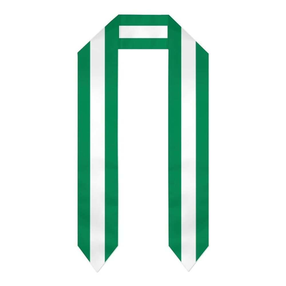7808 Nigerian Flag Graduation Stoles, Graduation Shawl Sash